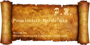 Pospischil Melánia névjegykártya